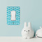 Geometric Diamond Rocker Light Switch Covers - Single - IN CONTEXT