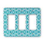 Geometric Diamond Rocker Style Light Switch Cover - Three Switch