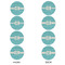 Geometric Diamond Round Linen Placemats - APPROVAL Set of 4 (double sided)