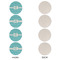 Geometric Diamond Round Linen Placemats - APPROVAL Set of 4 (single sided)