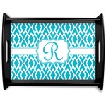 Geometric Diamond Black Wooden Tray - Large (Personalized)