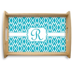 Geometric Diamond Natural Wooden Tray - Small (Personalized)