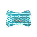 Geometric Diamond Bone Shaped Dog Food Mat (Small) (Personalized)