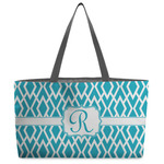 Geometric Diamond Beach Totes Bag - w/ Black Handles (Personalized)