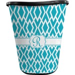 Geometric Diamond Waste Basket - Double Sided (Black) (Personalized)