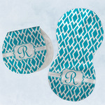 Geometric Diamond Burp Pads - Velour - Set of 2 w/ Initial