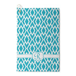 Geometric Diamond Waffle Weave Golf Towel (Personalized)