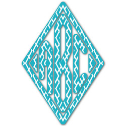 Geometric Diamond Monogram Decal - Small (Personalized)