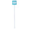 Geometric Diamond White Plastic Stir Stick - Double Sided - Square - Single Stick