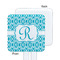 Geometric Diamond White Plastic Stir Stick - Single Sided - Square - Approval