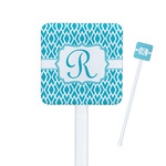 Geometric Diamond Square Plastic Stir Sticks (Personalized)