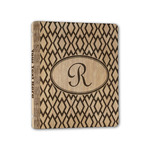 Geometric Diamond Wood 3-Ring Binder - 1" Half-Letter Size (Personalized)