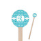 Geometric Diamond Wooden 7.5" Stir Stick - Round - Closeup