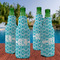 Geometric Diamond Zipper Bottle Cooler - Set of 4 - LIFESTYLE