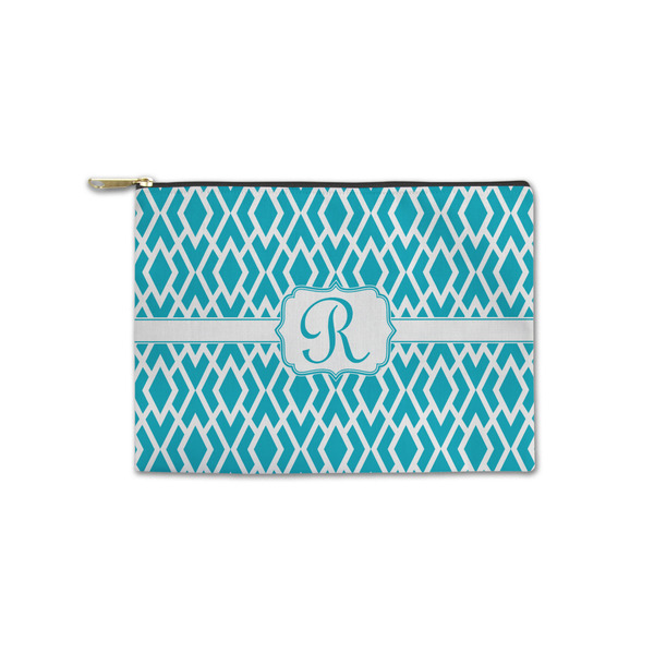 Custom Geometric Diamond Zipper Pouch - Small - 8.5"x6" (Personalized)