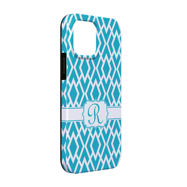 Custom Geometric Diamond iPhone Case - Rubber Lined - iPhone 13 Pro (Personalized)