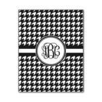 Houndstooth Wood Print - 11x14 (Personalized)