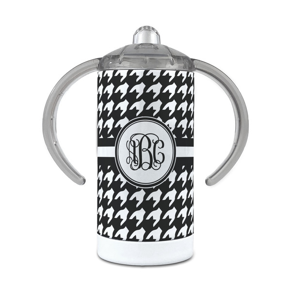 Custom Houndstooth 12 oz Stainless Steel Sippy Cup (Personalized)