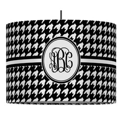 Houndstooth 16" Drum Pendant Lamp - Fabric (Personalized)