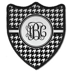 Houndstooth Iron On Shield Patch B w/ Monogram