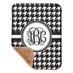 Houndstooth Sherpa Baby Blanket - 30" x 40" w/ Monograms