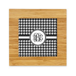 Houndstooth Bamboo Trivet with Ceramic Tile Insert (Personalized)