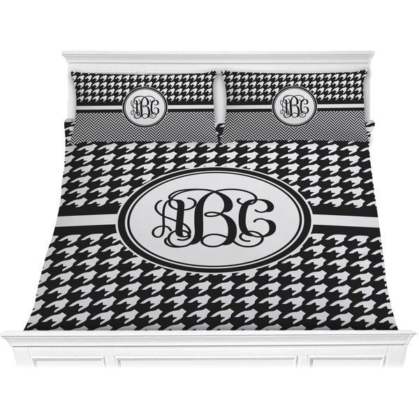 Custom Houndstooth Comforter Set - King (Personalized)