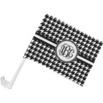 Houndstooth Car Flag - Small w/ Monogram