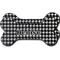 Houndstooth Ceramic Flat Ornament - Bone Front & Back Double Print