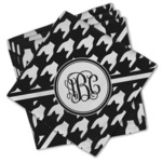 Houndstooth Cloth Cocktail Napkins - Set of 4 w/ Monogram