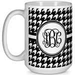 Houndstooth 15 Oz Coffee Mug - White (Personalized)