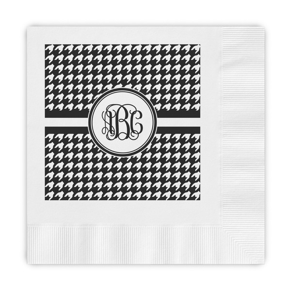 Custom Houndstooth Embossed Decorative Napkins (Personalized)