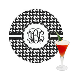 Houndstooth Printed Drink Topper -  2.5" (Personalized)