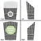 Houndstooth French Fry Favor Box - Front & Back View