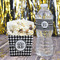 Houndstooth French Fry Favor Box - w/ Water Bottle