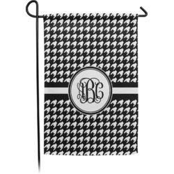 Houndstooth Small Garden Flag - Single Sided w/ Monograms