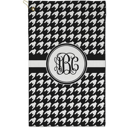 Houndstooth Golf Towel - Poly-Cotton Blend - Small w/ Monograms