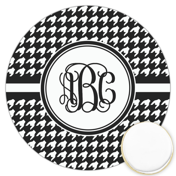 Custom Houndstooth Printed Cookie Topper - 3.25" (Personalized)
