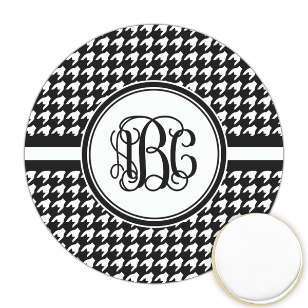 Custom Houndstooth Printed Cookie Topper - 2.5" (Personalized)