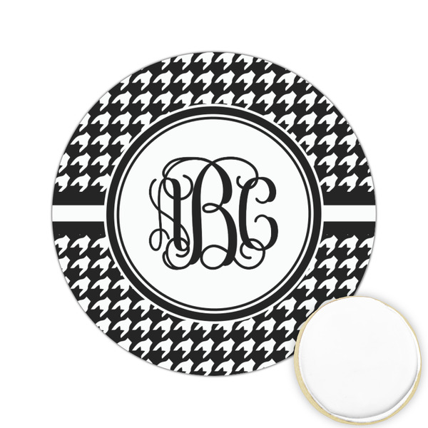 Custom Houndstooth Printed Cookie Topper - 2.15" (Personalized)