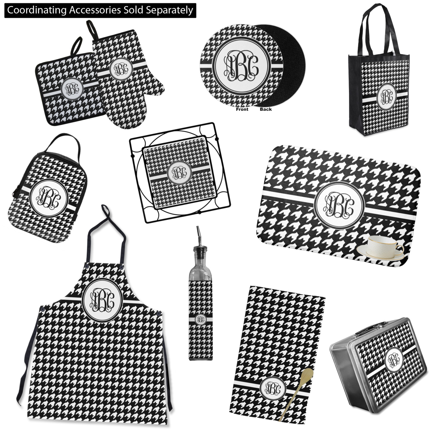 houndstooth lunch bag