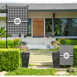 Houndstooth Large Garden Flag - Double Sided (Personalized)