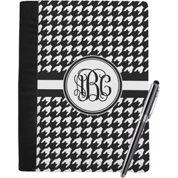 Houndstooth Notebook Padfolio - Large w/ Monogram