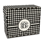 Houndstooth Wood Recipe Box - Full Color Print (Personalized)