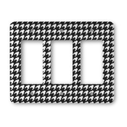 Houndstooth Rocker Style Light Switch Cover - Three Switch