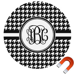 Houndstooth Round Car Magnet - 10" (Personalized)