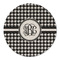 Houndstooth Round Linen Placemats - FRONT (Double Sided)