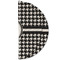 Houndstooth Round Linen Placemats - HALF FOLDED (double sided)