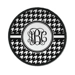 Houndstooth Iron On Round Patch w/ Monogram