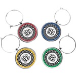 Houndstooth Wine Charms (Set of 4) (Personalized)